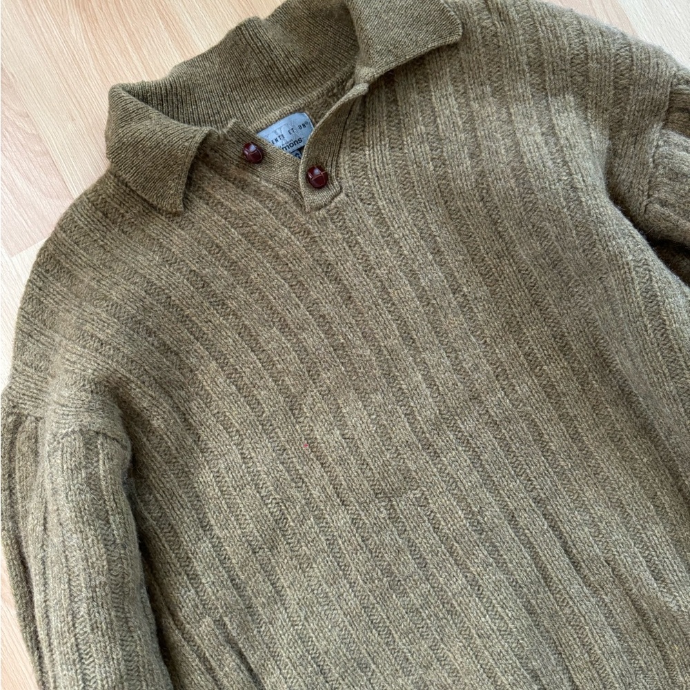 Simons Brown Rib Knit Sweater - Picture 2 of 7